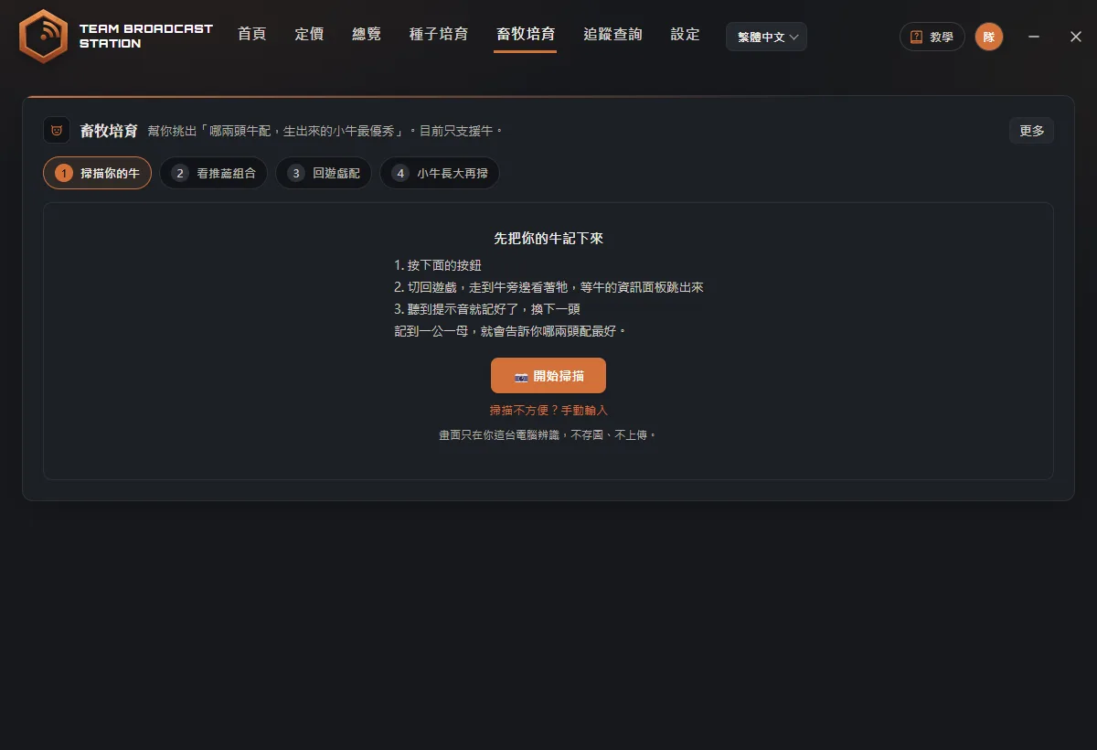 畜牧培育:還沒有牛時